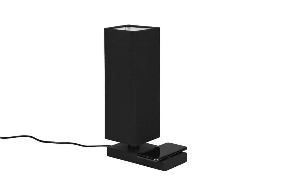 Lampe de table noire Haley avec chargeur Qi Trio 4017807540345