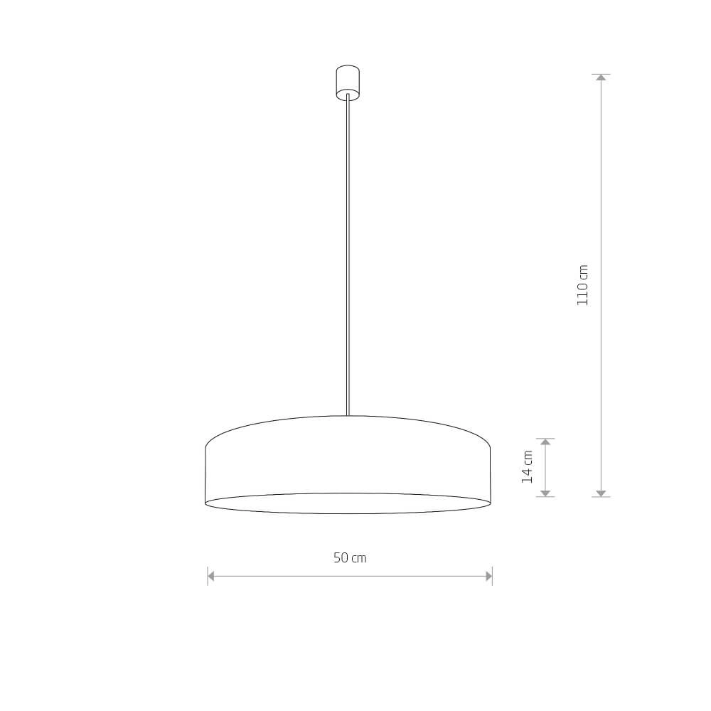 Lampe à suspension crème Turda Ø 50 cm Lyora 5903139894593