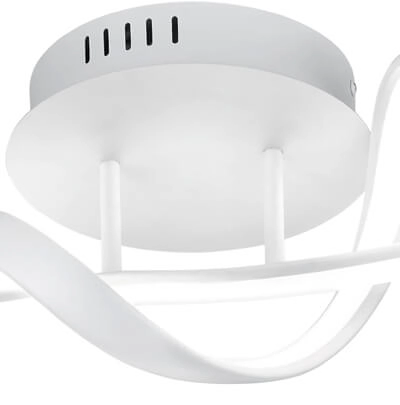 Plafonnier LED Perugia blanc Trio 4017807525809