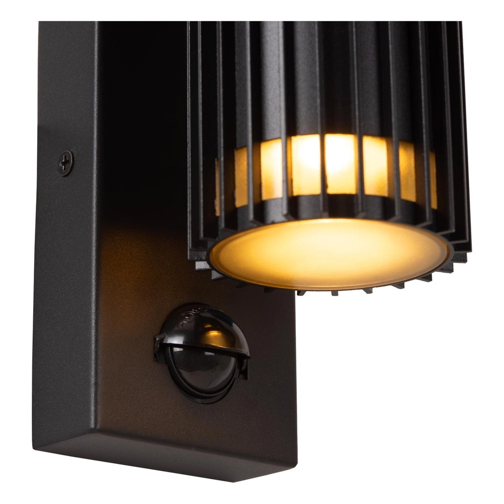 Lampe murale noire Timbala Double avec capteur Lucide 5411212114006