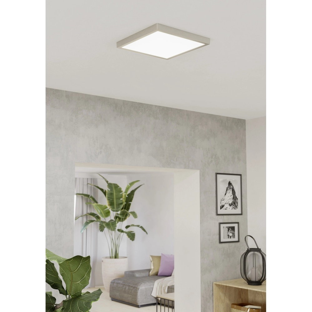 Lumière LED de plafond Fueva 6 Carré - Acier inoxydable - 29x29cm Eglo 9008606330287