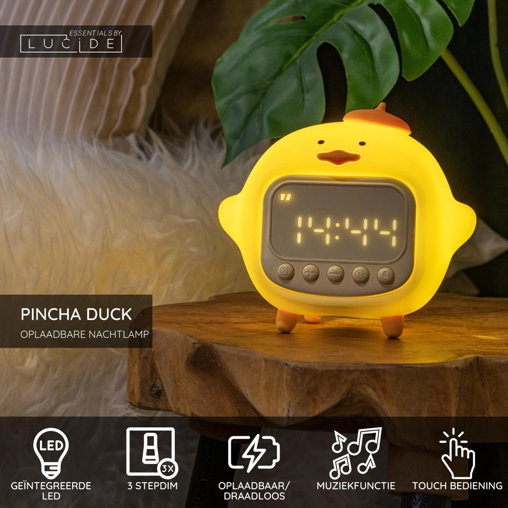 Veilleuse de la chambre des enfants Pincha Duck caneton Lucide 5411212541345