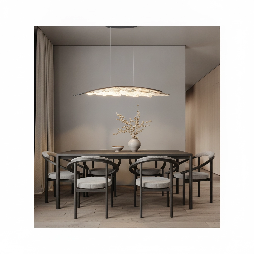 Lampe pendante de conception Amado anthracite avec moka 131,5 cm