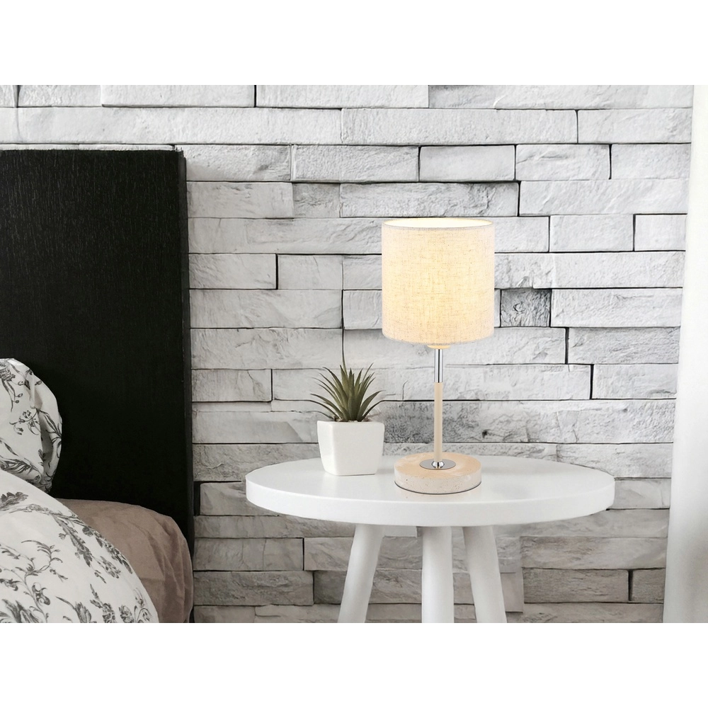 Lampe de table Deleon brun sable Ø 15cm Globo 9007371569908