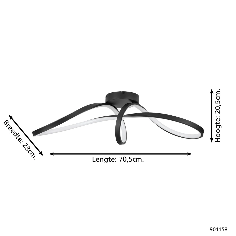 Lampe de plafond Zigbee Calarossa-Z LED - Noir Eglo 9008606312948