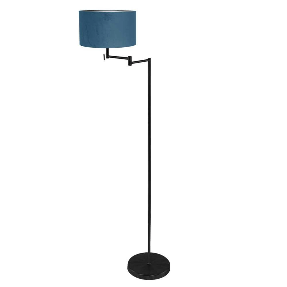 Lampadaire Bella noir avec capuche bleue Steinhauer 8712746174656