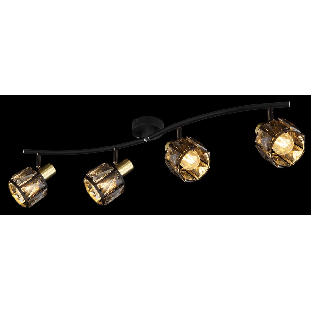 Lampe de plafond à 4 lumières Indiana Noir Globo 9007371443055