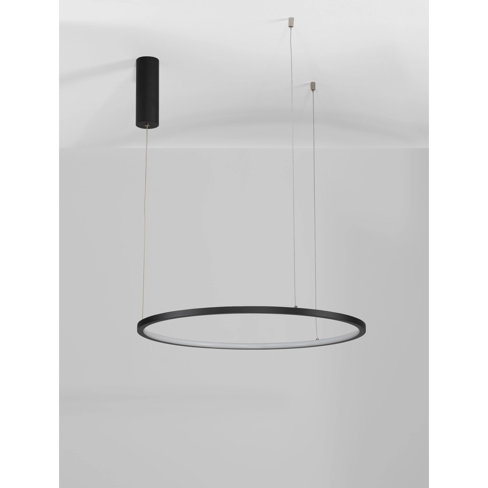 Suspension ronde Tarquin noir Ø 60cm Lyora 5212017438263
