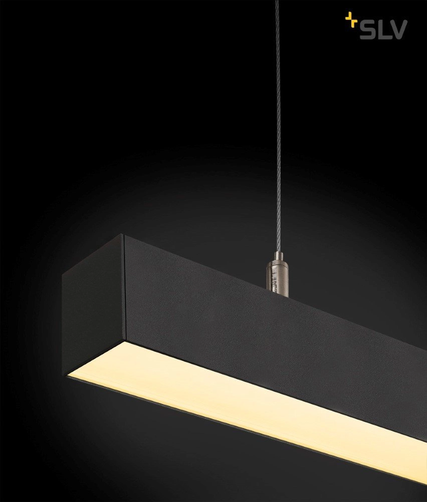 Lampe à suspension LED Q-Line dimmable 142cm noir SLV 4024163196116