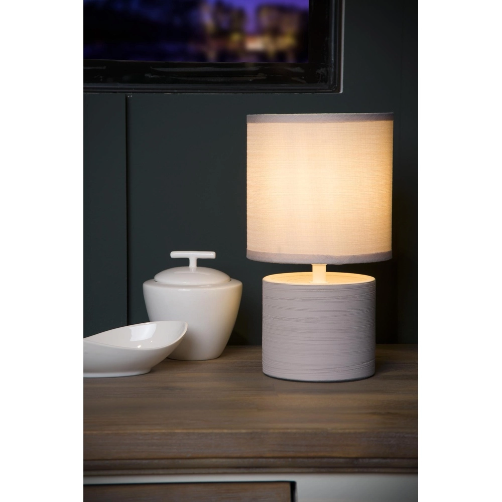 Lampe de table Greasby brun sable Ø 14cm Lucide 5411212470119
