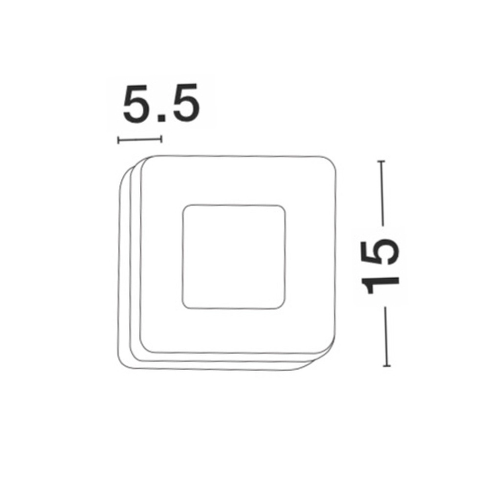 Applique murale carrée Tune blanc Lyora 5212017417015