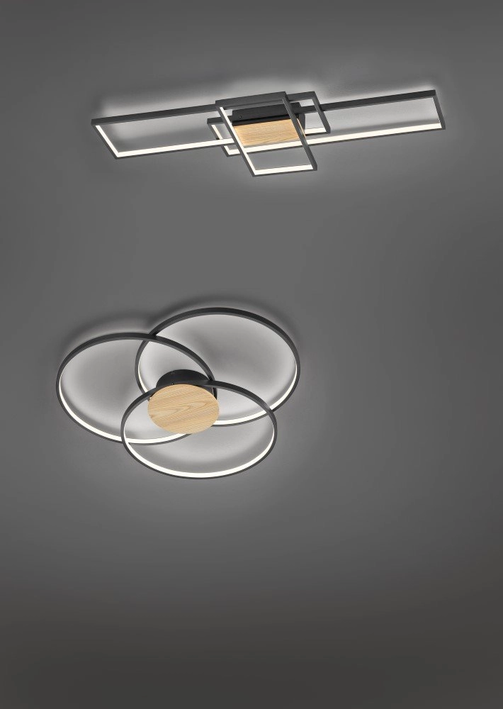 Plafonnier moderne Sedona Ø 80 cm Trio 4017807441192