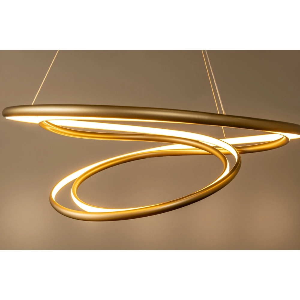 Lampe pendante de conception Sardana Ø 80 cm de boucle dorée Premium by Lucide 5411212520890