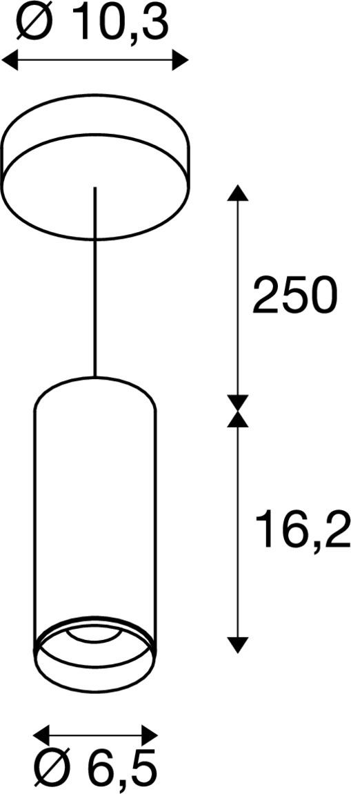 Lampe suspendue Numinos S Dali noir 2700K - 24 deg SLV 4024163245845