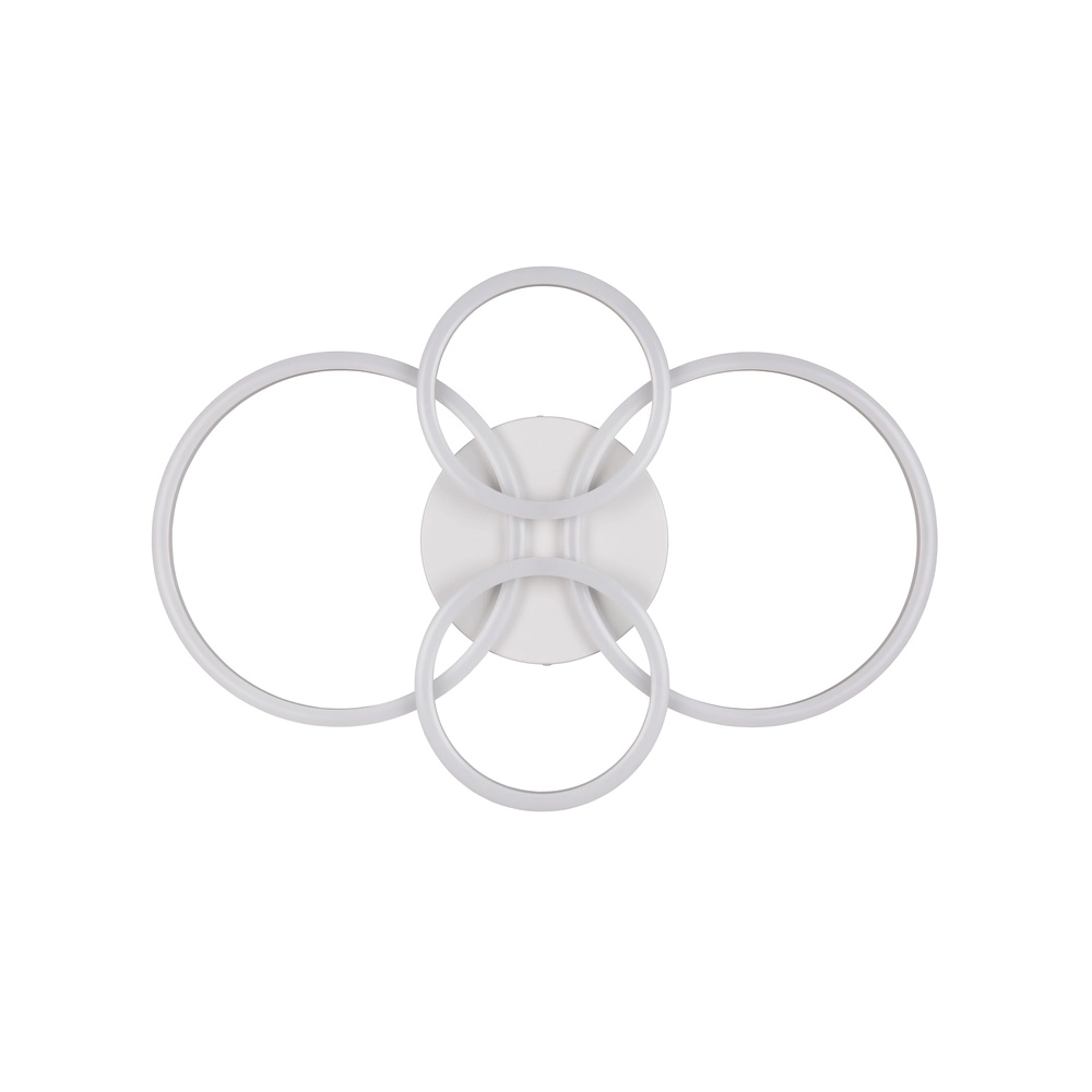 Lampe de plafond moderne Quilo Blanc rond Trio 4017807704259
