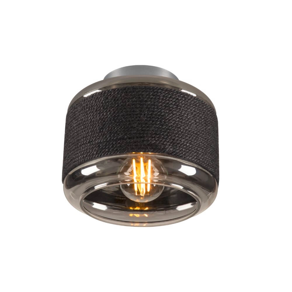 Plafonnier en verre Pantilo Rope 19 Ø 19cm - or avec ambre SLV 4024163280884