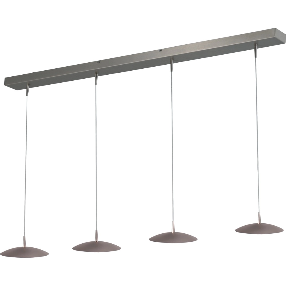 Lampe suspendue à 4 lumières Scala 130 cm nickel Ø 20 cm
