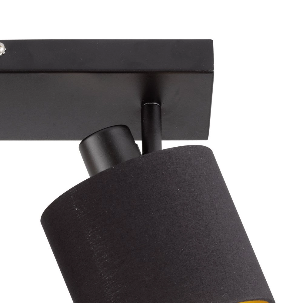 Spot de plafond Tommy 2 lumières noir avec or Trio 4017807388947