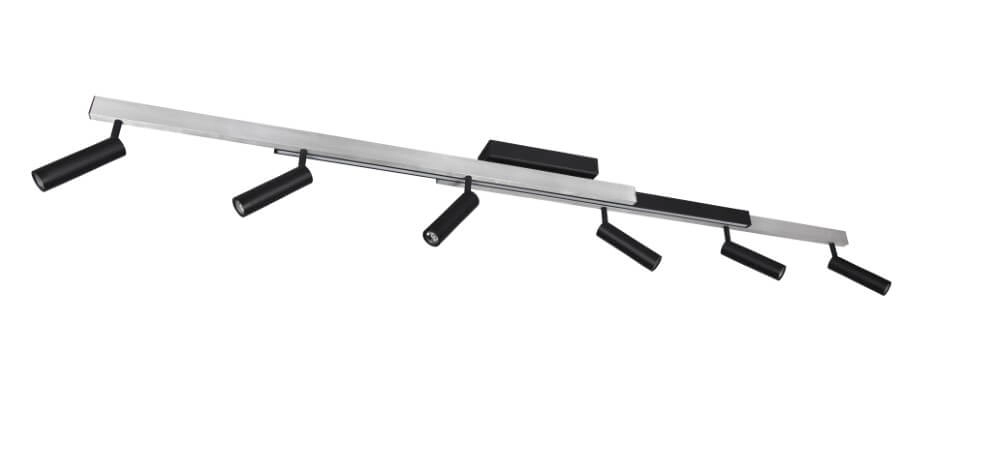 Spot LED 6 lumières Zeno métal avec du noir Trio 4017807627305