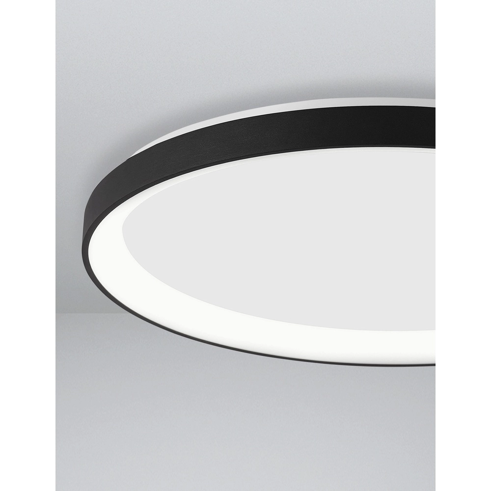 Plafonnier design Pertino Ø 58cm noir Lyora 5212017446015
