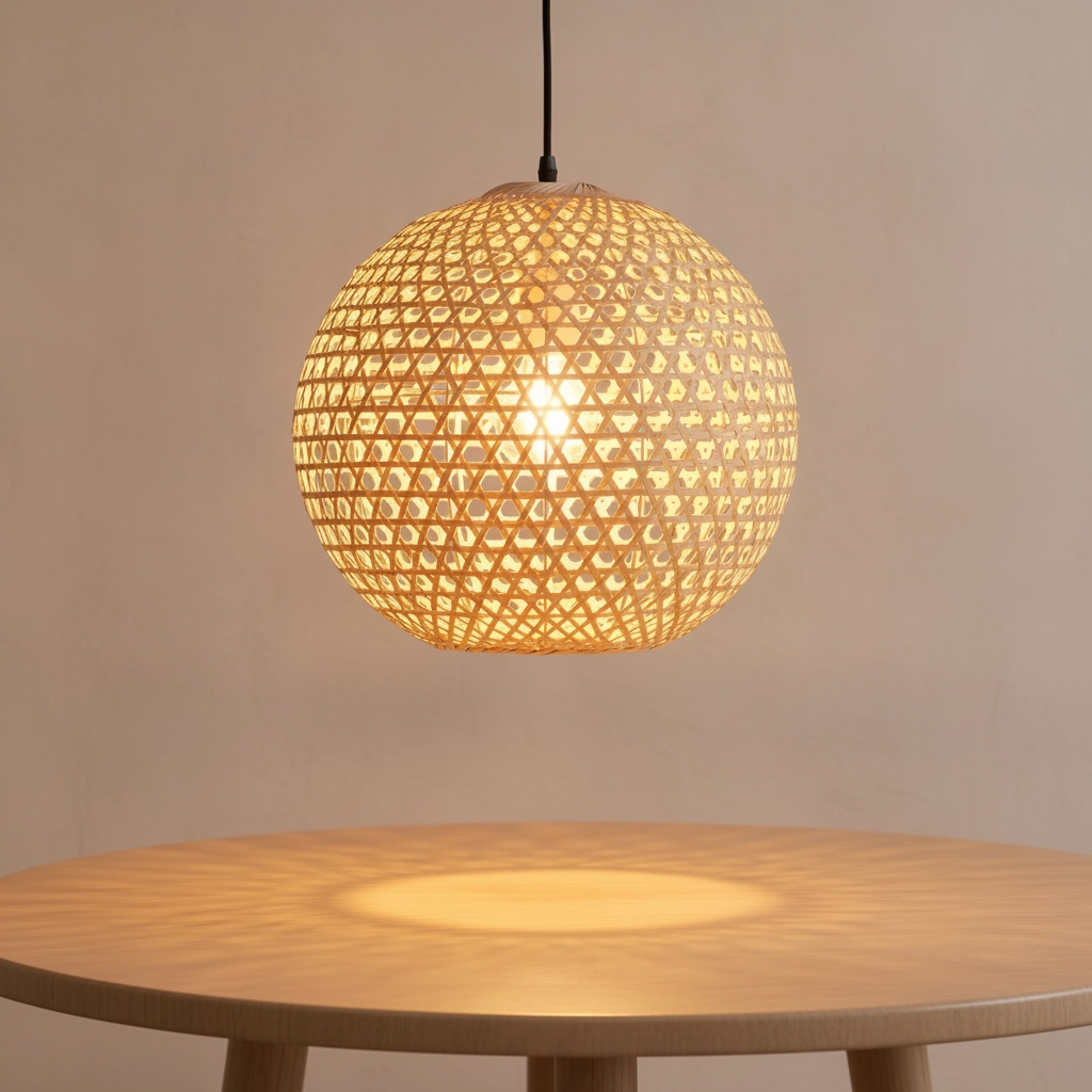 Suspension Melody boule en rotin Ø 40cm