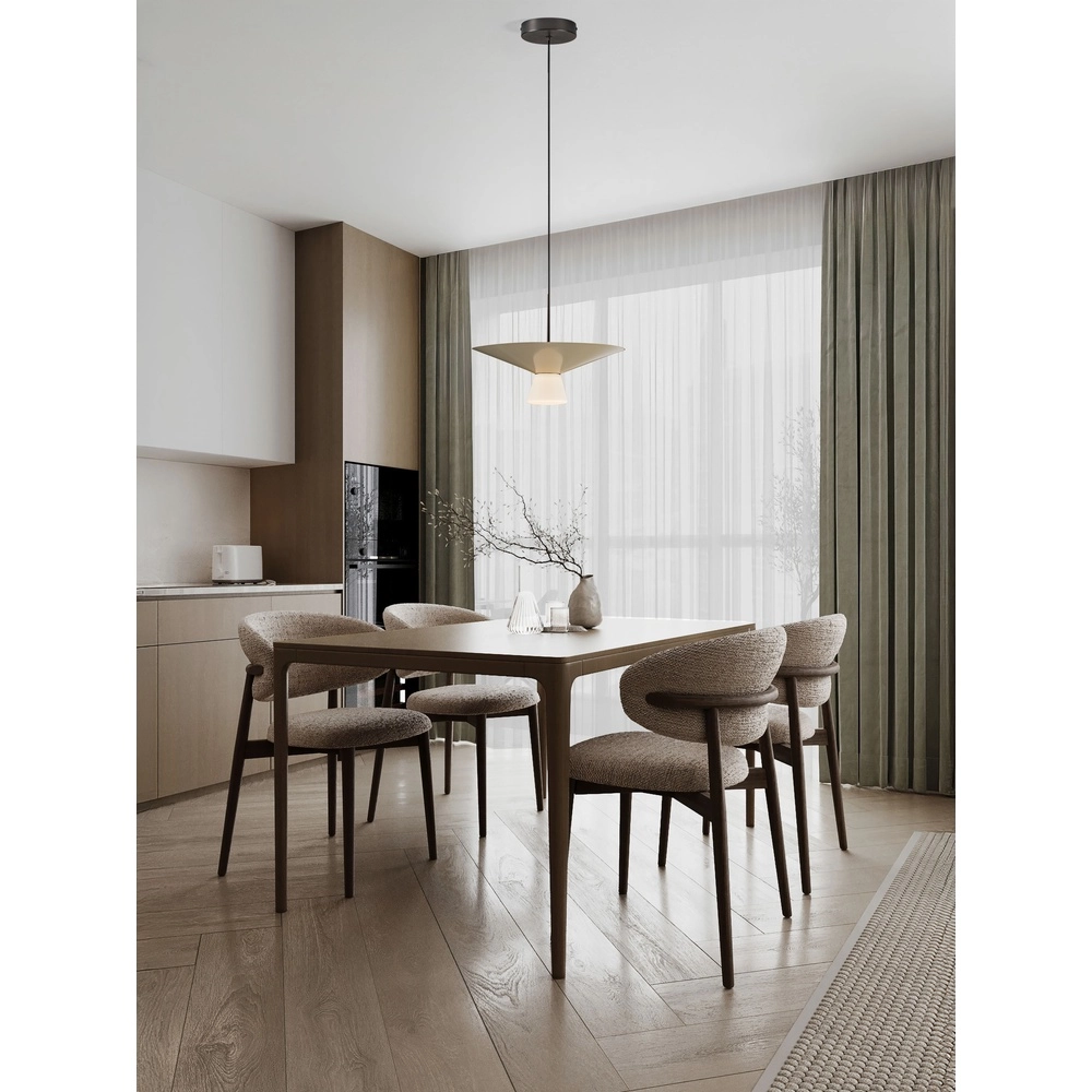 Lampe pendante de conception Baris blanc avec gris Ø 38cm