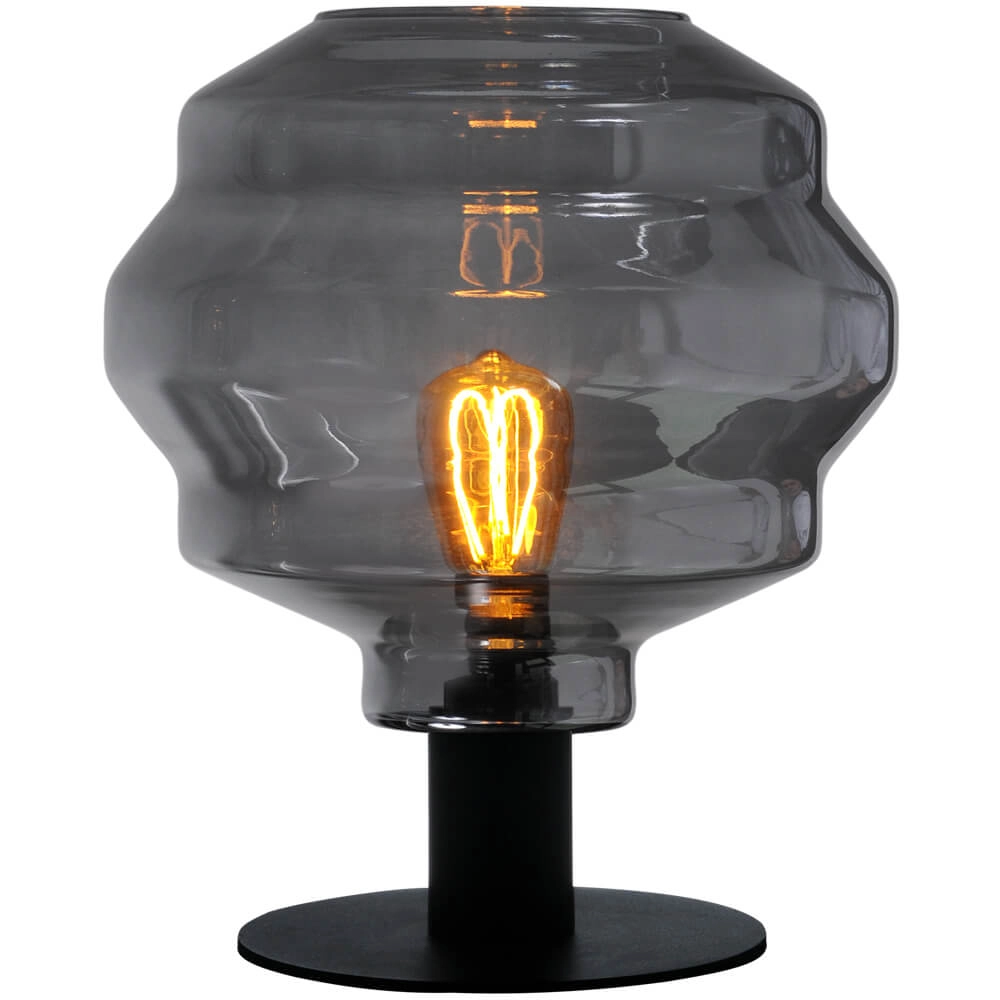Lampe de table Porto avec verre fumé Boule Ø 30cm