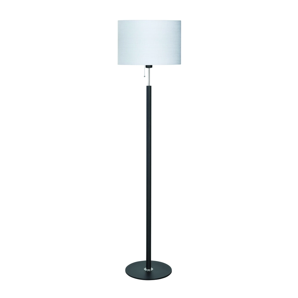 Lampadaire Orleans noir avec abat-jour blanc cassé Ø 40cm