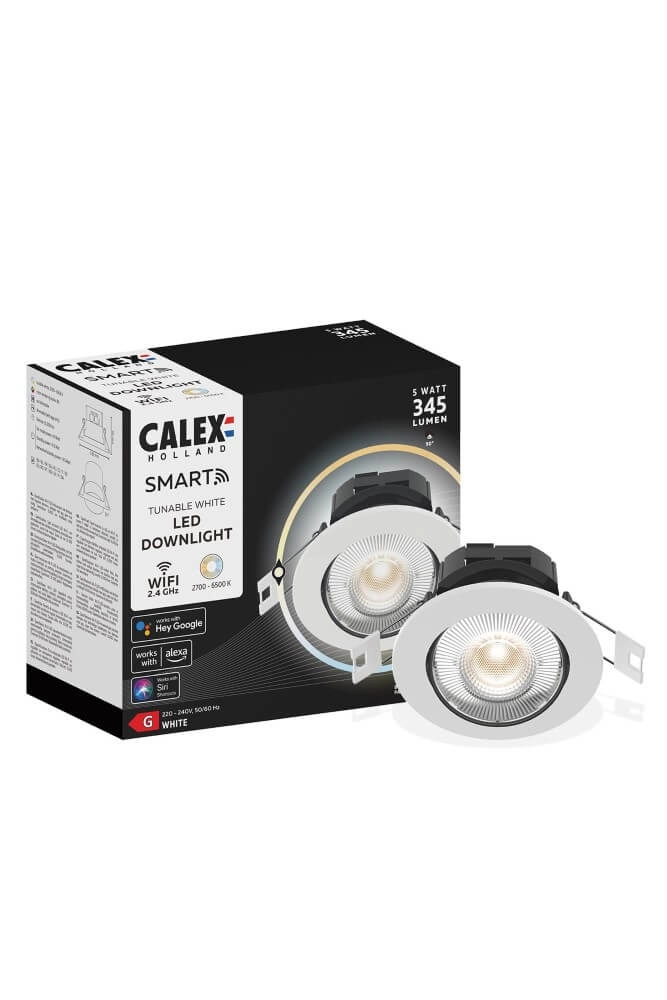 Spot encastré Smart home Down 8,5 cm blanc Circle 8712879149248