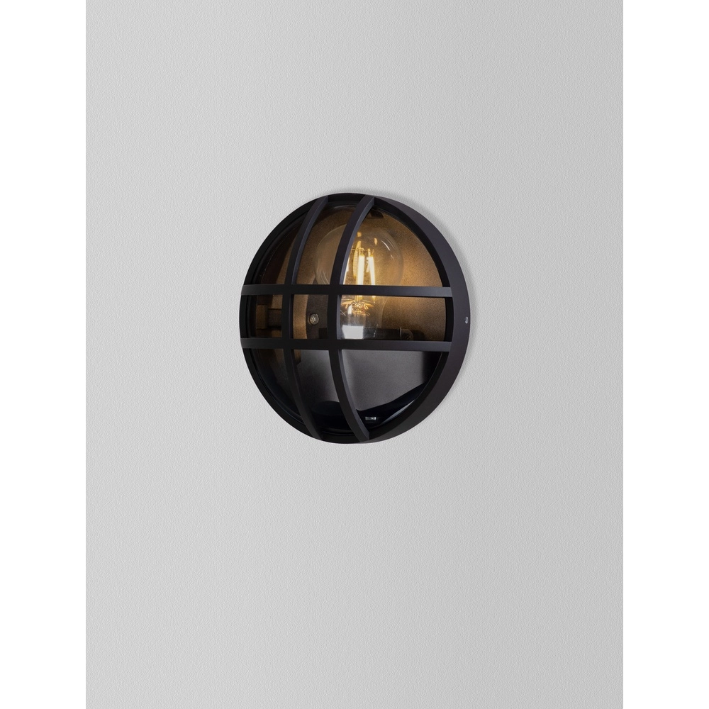 Applique murale ronde Amel Anthracite classique
