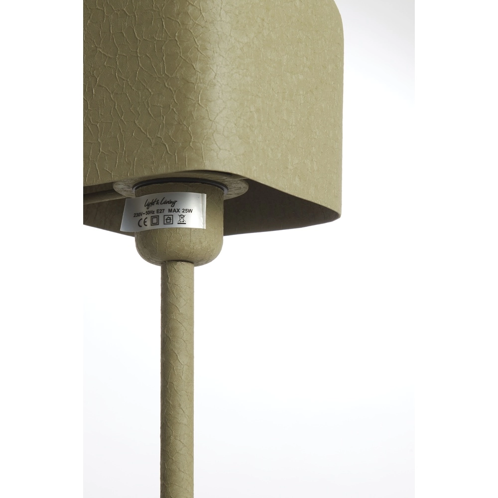 Lampe de chevet Elenie 13x13cm - vert olive mat Light & Living 8717807818661