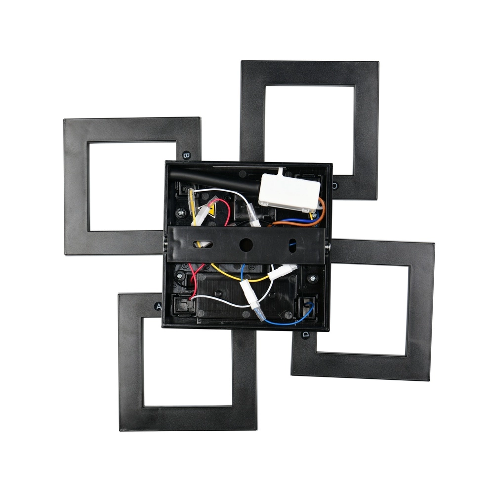 Lampe de plafond à design Cemi Carré noir Trio 4017807704334