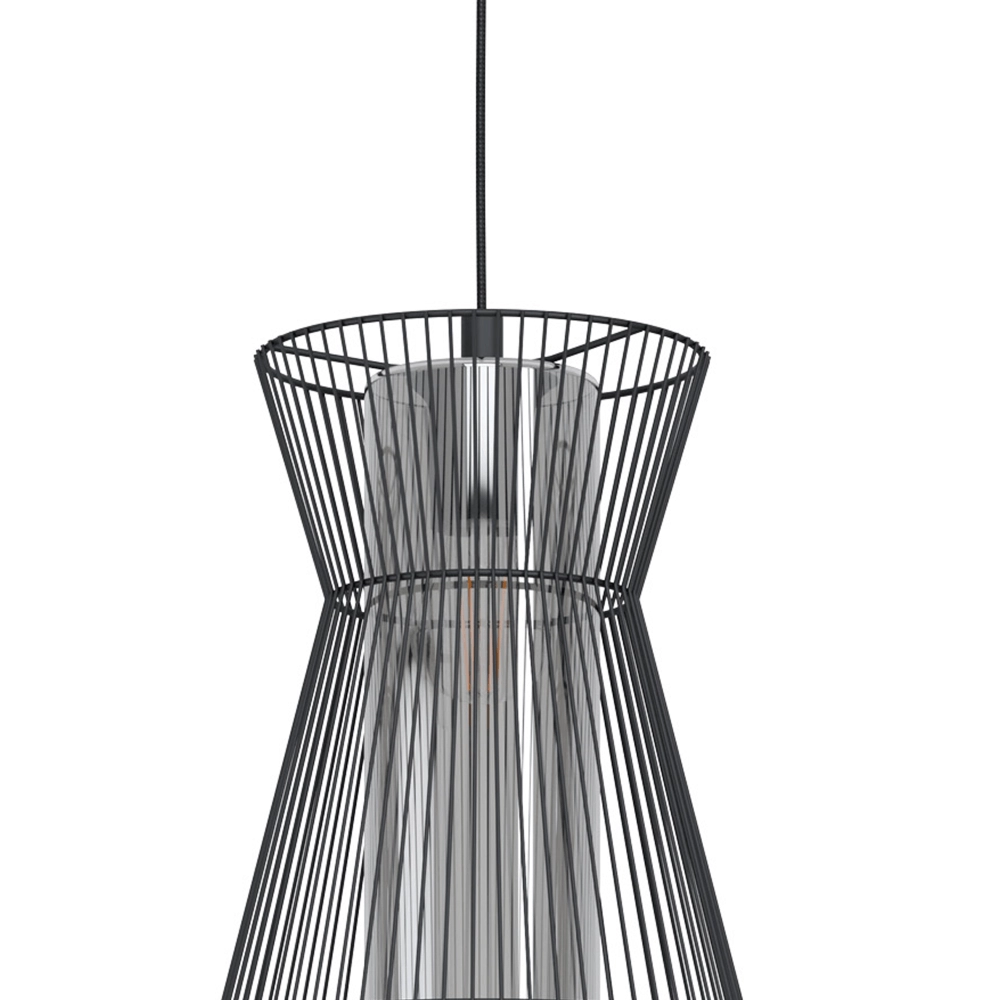 Lampe suspendue 3 lumières Maseta noir Eglo 9002759996345