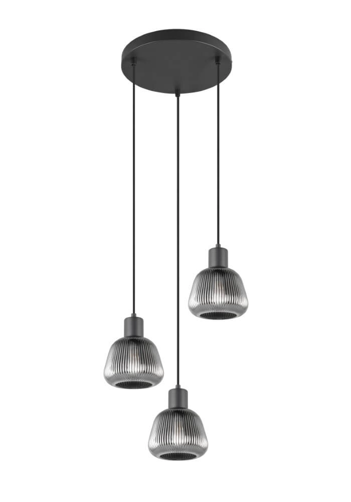 Lampe suspendue Vide Tarifa avec verre strié Trio 4017807615807