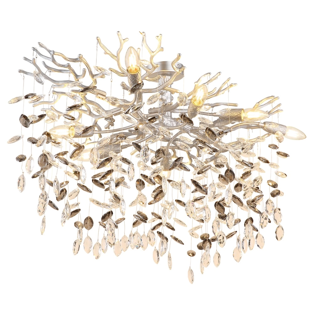 Lampe de plafond Queena Gris argenté