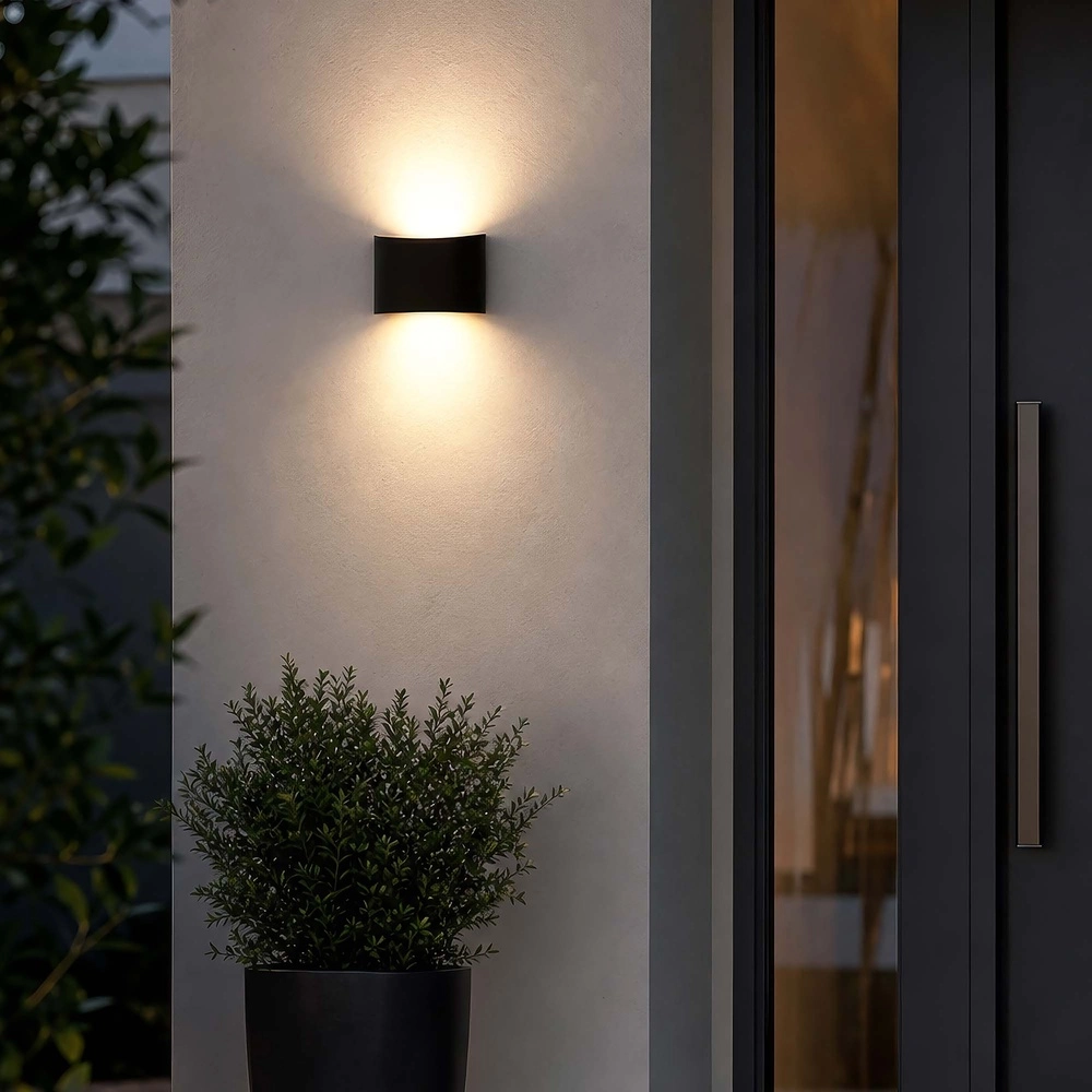 Lampe murale de conception Menton 12 cm noir Searchlight 5,05342E+12