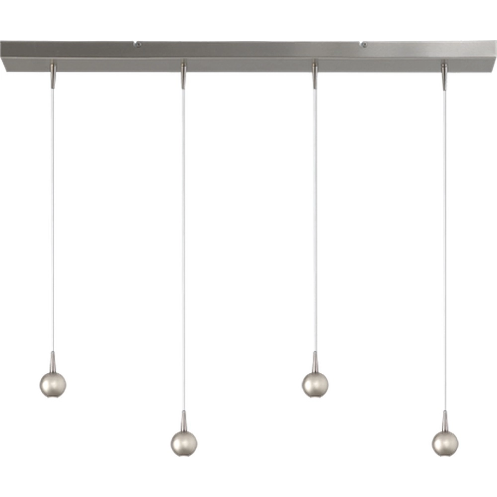 Lampe suspendue à 4 lumières Talana nickel Ø 6cm DTW