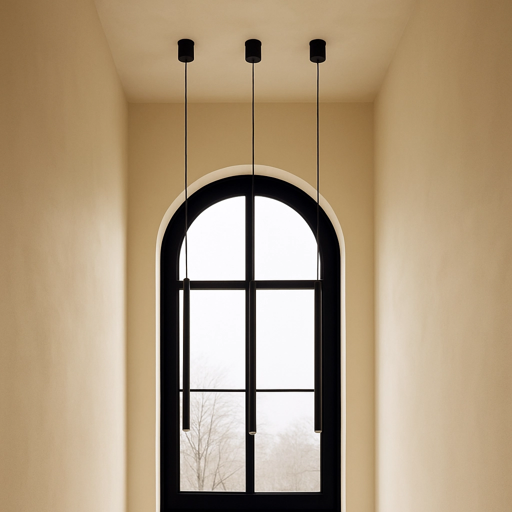 Lampe suspendue mince Laser L 2,5 cm noir Lyora 5903139843393