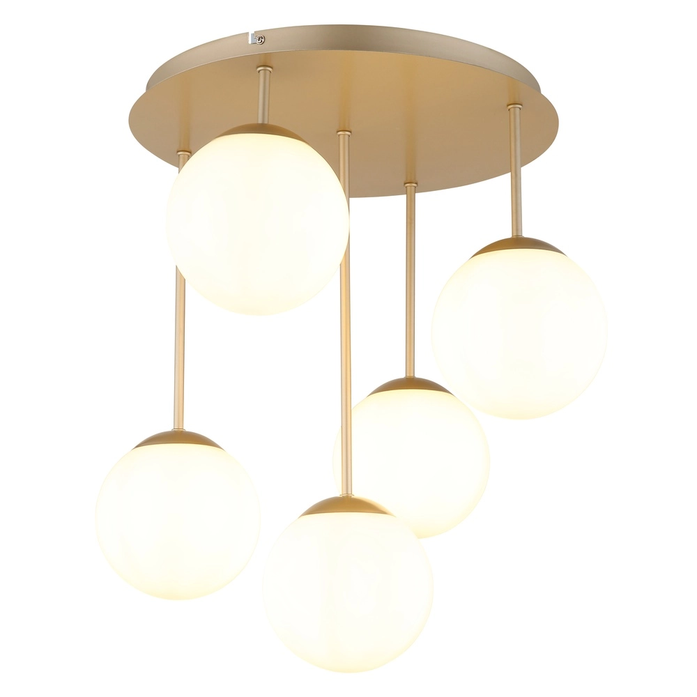 Lampe de plafond à 5 lumières Harmon Champagne