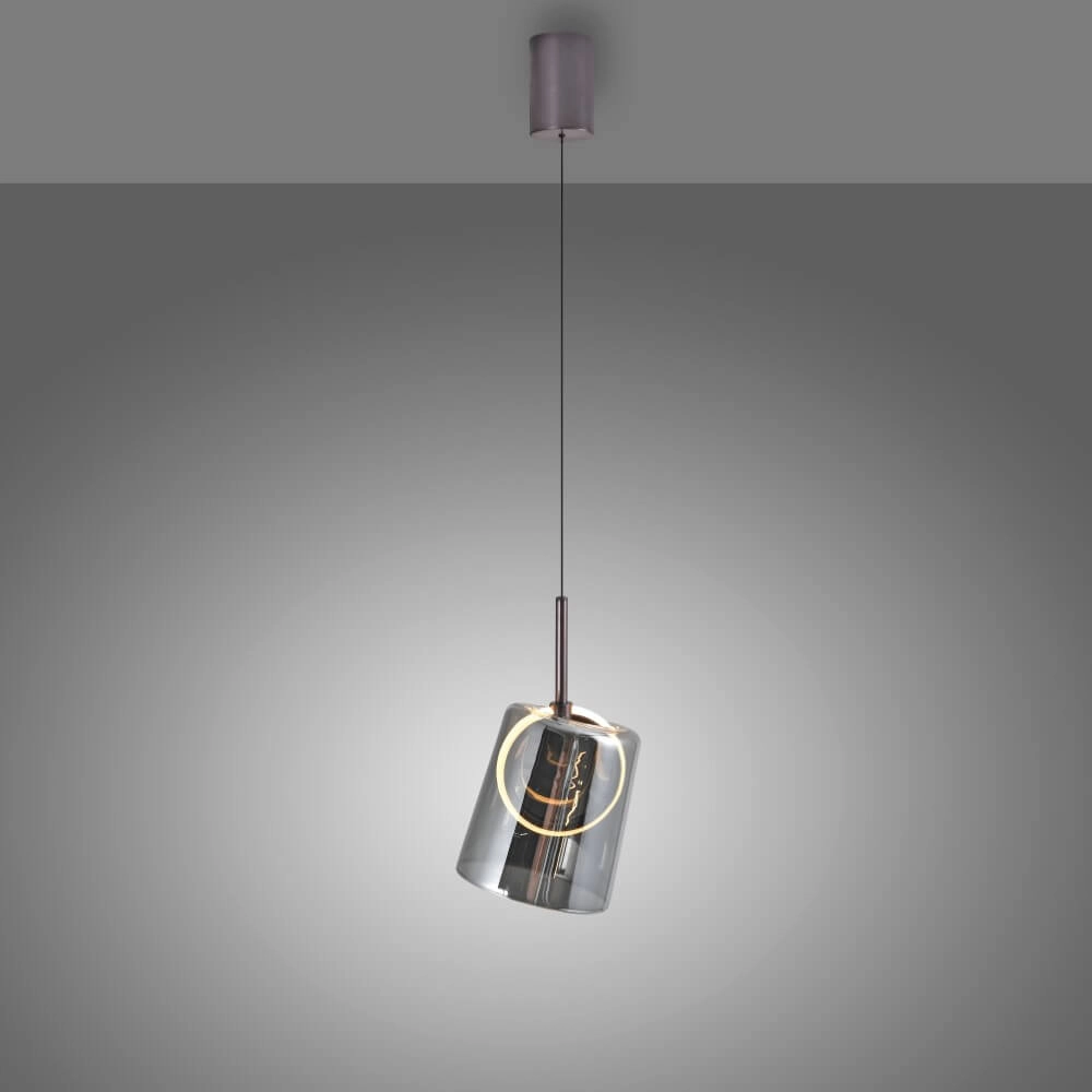 Lampe suspendue Zula fumé Paul Neuhaus 4012248383612