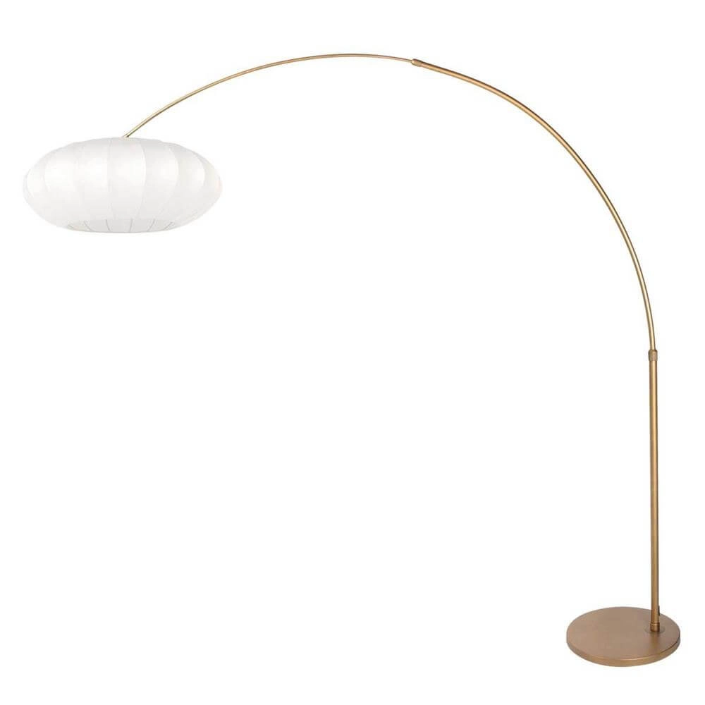 Lampe à arc Sparkled Light bronze avec abat-jour boule blanche Ø 45cm Steinhauer 8712746179897