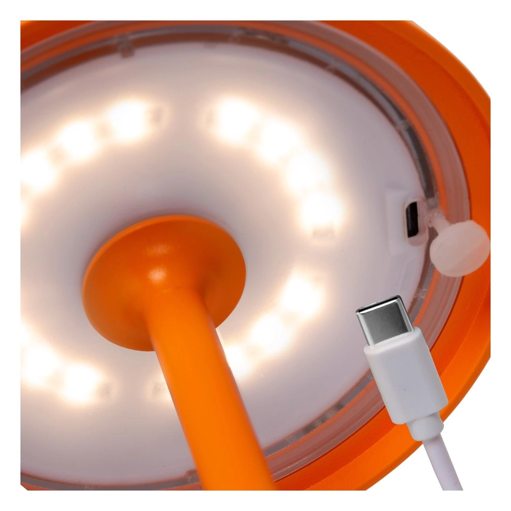 Lampe de table rechargeable Joy IP54 orange Lucide 5411212151988