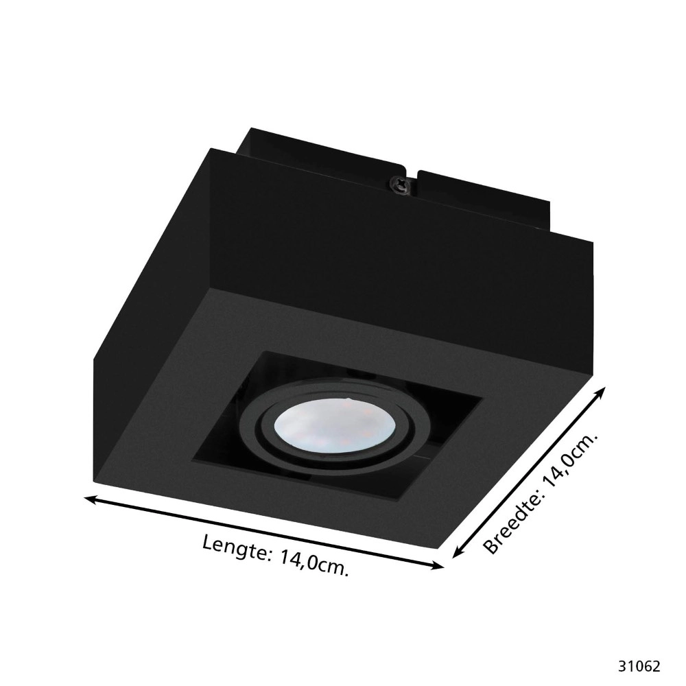 Spot apparent noir Mendoza cheville Eglo 9002759310622