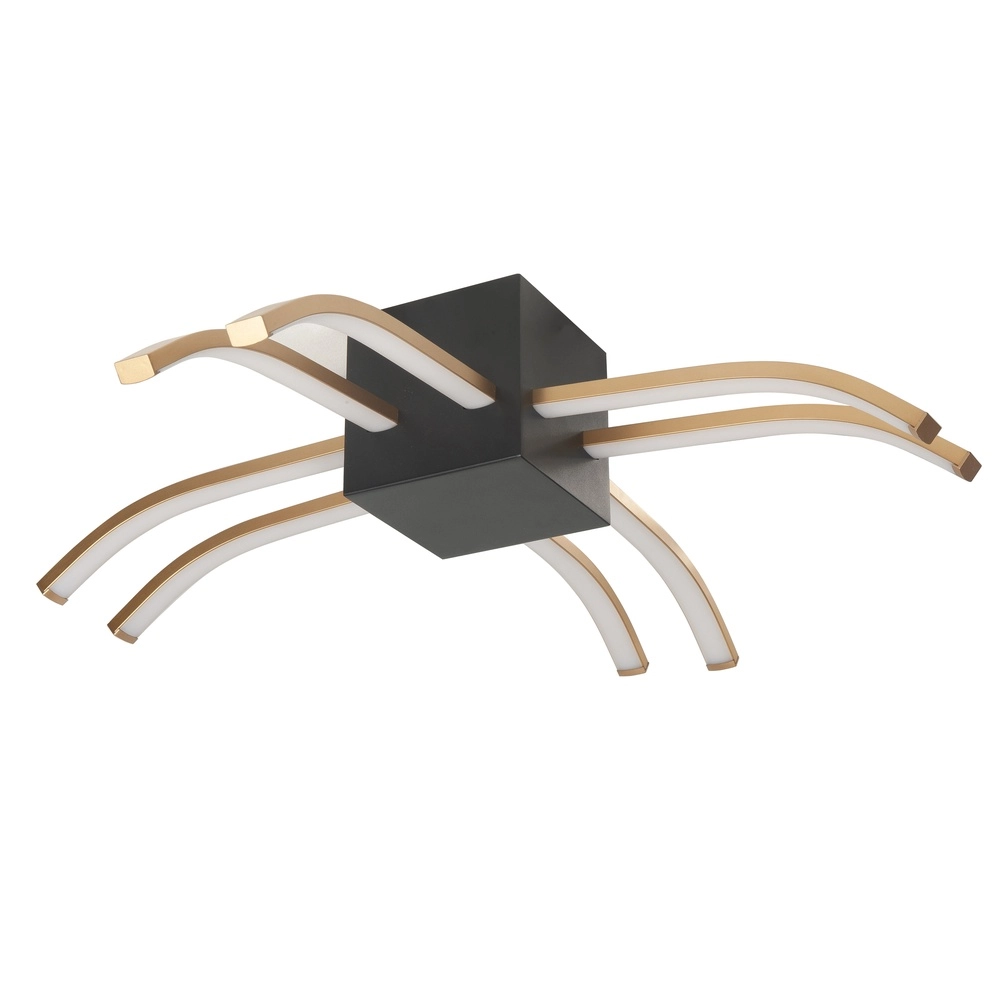 Plafonnier design Spider noir avec or Plafonnier design Spider noir avec or