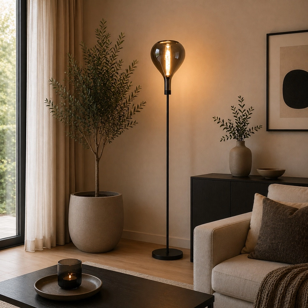 Lampadaire de conception Sander Noir Brilliant 4004353476853