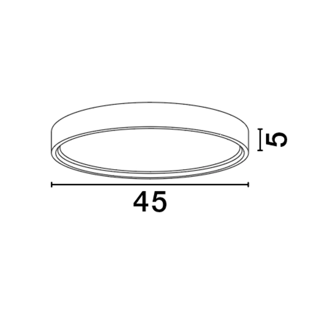 Plafonnier rond Olaf blanc Ø 45cm Lyora 5212017431769