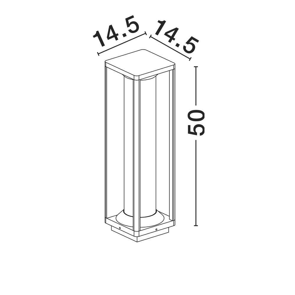 Lampe de jardin Pacific Fond bois 50cm Lyora 5212017449658