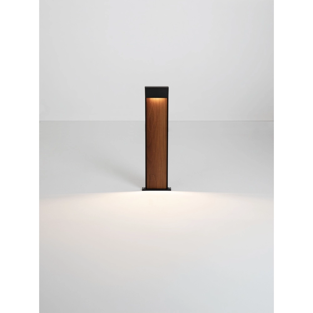 Lampe de jardin conçue Noray noir avec bois 78cm - 2700K Lyora 5212063504332