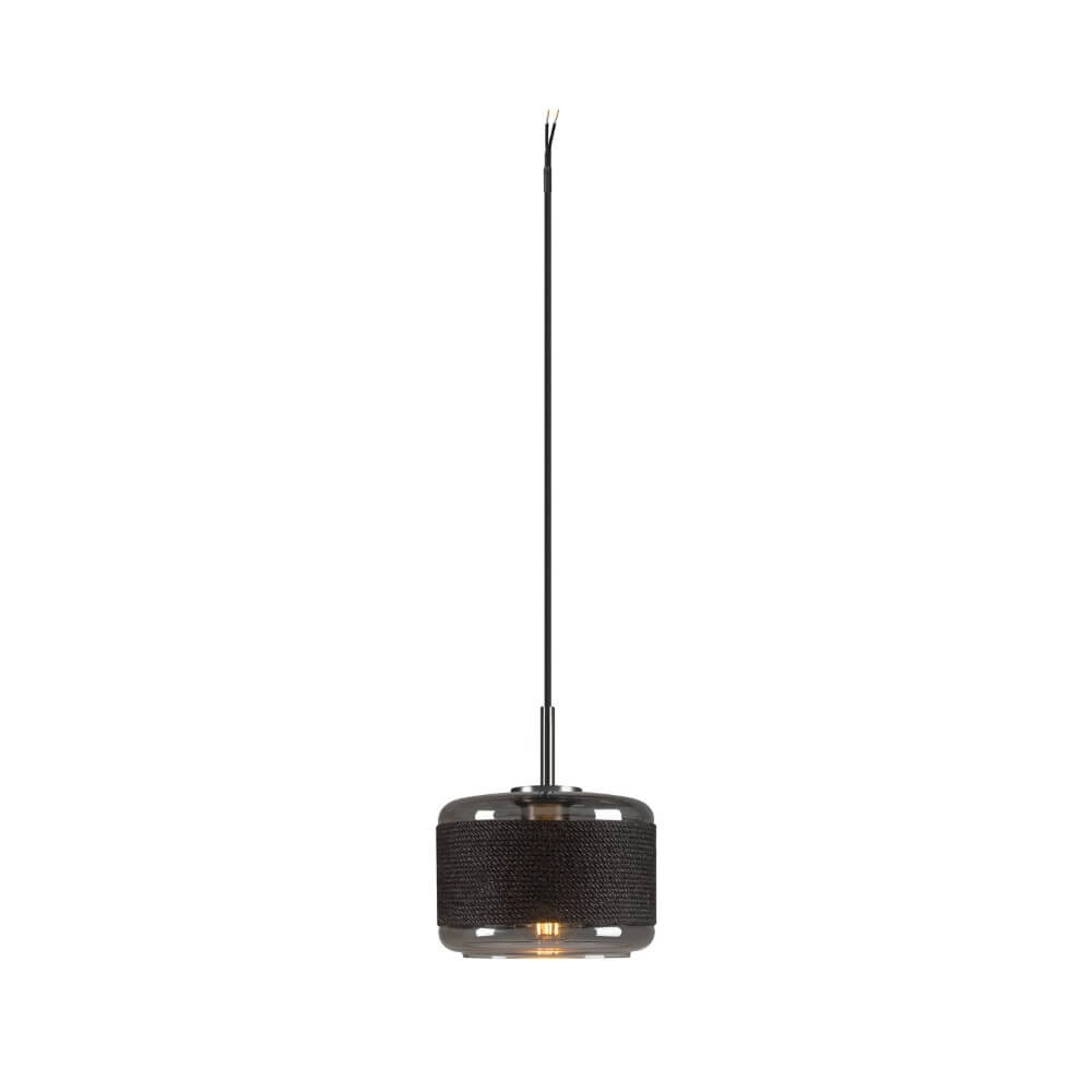 Lampe suspendue Pantilo Rope 19 verre fumé - Ø 18,5cm