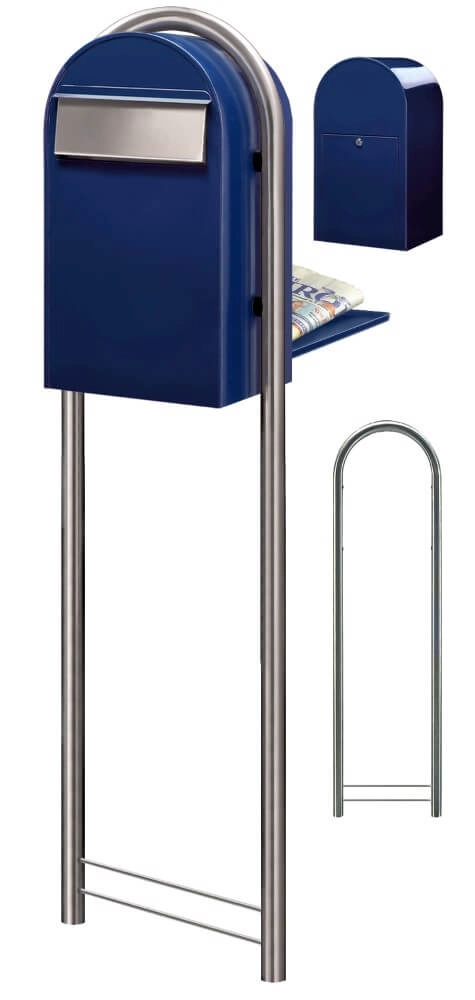 Boites aux lettres Grande B 5003 i Bleu foncé Bobi 6417237034243